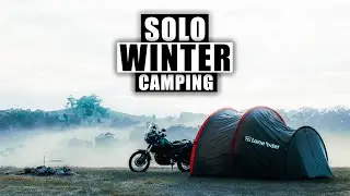 Solo Winter Camping from my Motorcycle | Motovlog