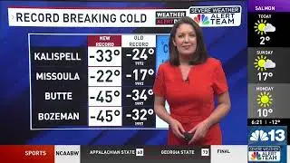 Extreme cold breaks records across western Montana