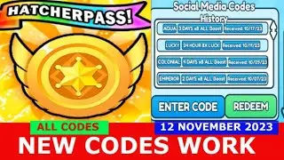 *NEW CODES* [THE HATCHERPASS] Free Hatchers ROBLOX | ALL CODES | NOVEMBER 12, 2023