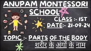 Learn BODY PARTS in English & Hindi. INTERACTIVE LEARNING VIDEO For CLASS1ST #school #english #hindi