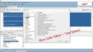 Enabling Line Numbers in Code Editor | SQL Developer Tips