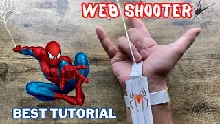 SPIDER MAN WEB SHOOTER PAPER CRAFT FULL TUTORIAL | DIY PAPER WEB SHOOTER ORIGAMI WORLD WEAPON CRAFT