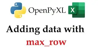 Openpyxl - Finding the Last/Max Row and Adding Data in Excel Workbooks with Python | Data Automation