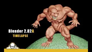 Time Lapse Video How To Make A Lizard Creature In Blender 2.82a