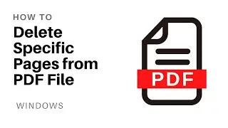 How to Delete Specific Page(s) from PDF File