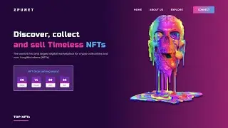 🔥Create an NFT Website Landing page with React JS & Tailwind CSS  -2022