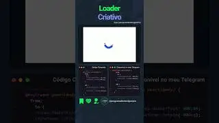 CSS loader #frontend #programacao #html #css #javascript #cssanimation #cssloader #loaders