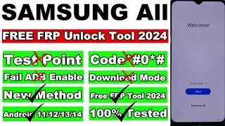 Samsung FRP Unlock/Bypass Android 12/13/14 | Free New FRP Unlock Tool 2024 | ADB Enable Fail