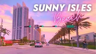 Driving Sunny Isles Beach Florida + Haulover Beach Park - Miami Beach 4K 🏖🌴🌇 Санни Айлс Бич тур