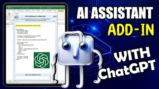 How To Create Your Own ChatGPT AI Assistant Add-In For Free In Excel [+ FREE  Download]