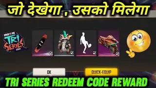 FREE FIRE REDEEM CODE REWARD / TRI SERIES TOURNAMENT FREE FIRE / LOGIC GAMER