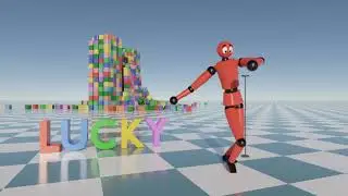 Ragdoll Test, Blender Animation, Nishita, Mixamo, rigid body simulation