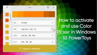 How to activate and use Color Picker in Windows 10 PowerToys