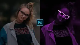 How to make Neon Effect in Photoshop | Photo Manipulation | Fxmuni