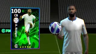 How To Train New A. Rudiger In eFootball 2024 Mobile || Nominating Contract A. Rudiger Max Level