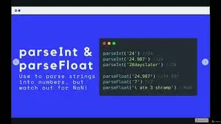 How to Model Data Efficiency: parseInt & parseFloat --The Modern JavaScript Bootcamp