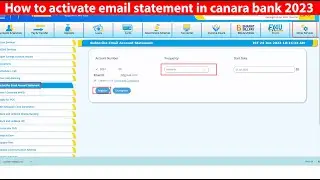 Hindi | How to activate email statement in canara bank 2023