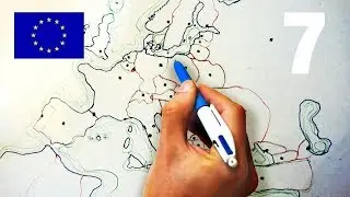 ASMR Drawing Map of Europe - Soft Spoken - With Cough Drop