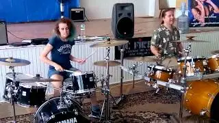 Drum Camp Максима Дёмина в КИЕВЕ JAM Максим Дёмин и Таня Гащук