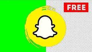 Snapchat logo animation green screen, alpha channel free download