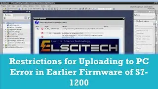 Restrictions for Uploading to PC Error in Earlier Firmware of S7-1200