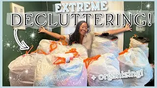 EXTREME DECLUTTERING & ORGANIZATION!!| Letting Go, Realistic Closet Cleanout Makeover + Motivation!