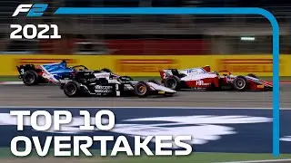 Top 10 Overtakes Of The 2021 F2 Season!