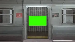 Billboard opening video on train green screen effect 