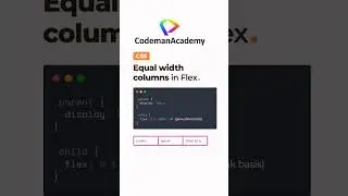 🚀 Learn Flex equal width column in css | html css tutorial