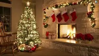 🎄 РОЖДЕСТВЕНСКАЯ МУЗЫКА 2023   ТРЕСК КОСТРА У КАМИНА  НОВОГОДНИЙ ФОН  ДЛЯ СТРИМА 🎄 Новогодняя музыка