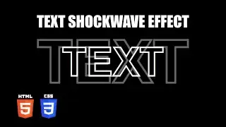 Text Shockwave Effect | HTML & CSS