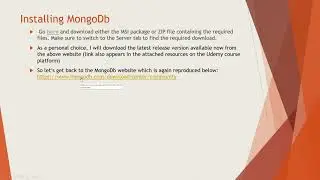 MongoDb Installation