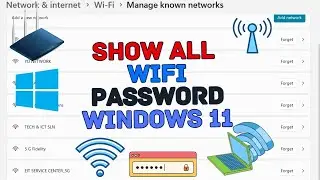 Show WIFI password on Windows 11 PC | Find Saved Wifi Password |