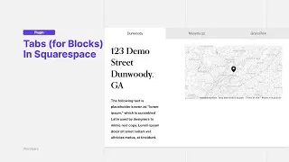 Tabs (for Blocks) plugin demo for Squarespace Demo [PAID PLUGIN]