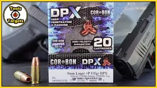 Proper 9MM Copper!...CorBon DPX 9mm +P Self-Defense AMMO Ballistic Gel Test!