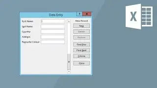 Easy data entry form in Excel (*No Macros*)