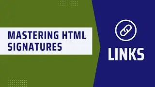 Working with links in your HTML email signature