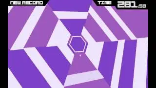 Super Hexagon - First Try, All Stage, 401 Seconds, on Mushroom 🍄