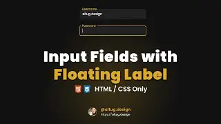 Input Fields with Floating Label (CSS Only)