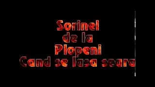 SORINEL DE LA PLOPENI -   CAND SE LASA SEARA