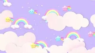 Cartoon Rainbows & Stars Loop