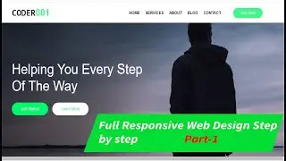 Design a Full Responsive Website Using Html & CSS||Full Project || Step by Step ||Bootstrap ||jQuery