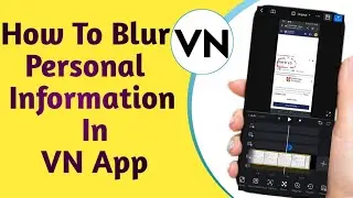 How To Blur Personal Information In Video on  VN Application | vn app mai video ko blur kaise kare