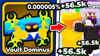 I Attempt To HATCH RAREST VAULT DOMINUS PET in Roblox Arm Wrestle Simulator..