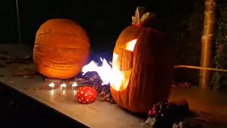 Pumpkin on FIRE | simple HALLOWEEN carving