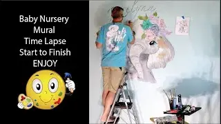 Baby Nursery Mural Time Lapse