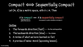 Compact iff Sequentially Compact full proof, Real Analysis II