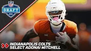 Indianapolis Colts Select WR Adonai Mitchell | 2024 NFL Draft | PFF