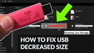 How To Restore USB Drive Back To Original Full Capacity/Size Fix Pendrive size