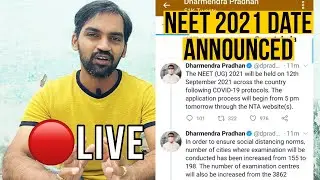 NEET 2021 dates announced 🔴 Live